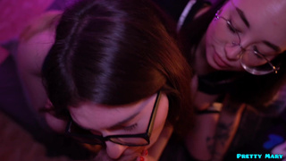 Hot Pearl в русской школе минета учится сосать член и идет на красный диплом